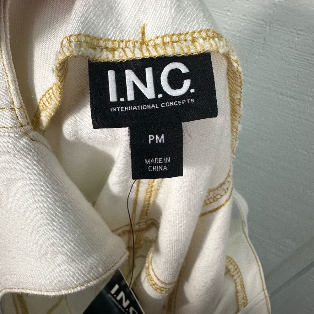 I.N.C. International Concepts Women's Cotton Zip-Front Denim Dress Size MP NWT - Picture 10 of 11